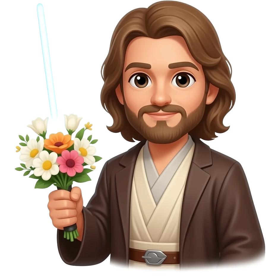 anakin skywalker holding flowers for a first date emoji