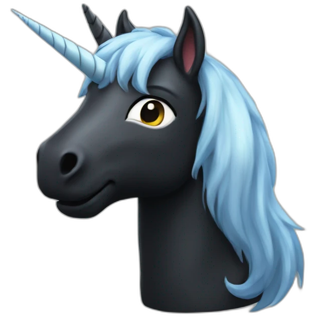 Licorne noire emoji