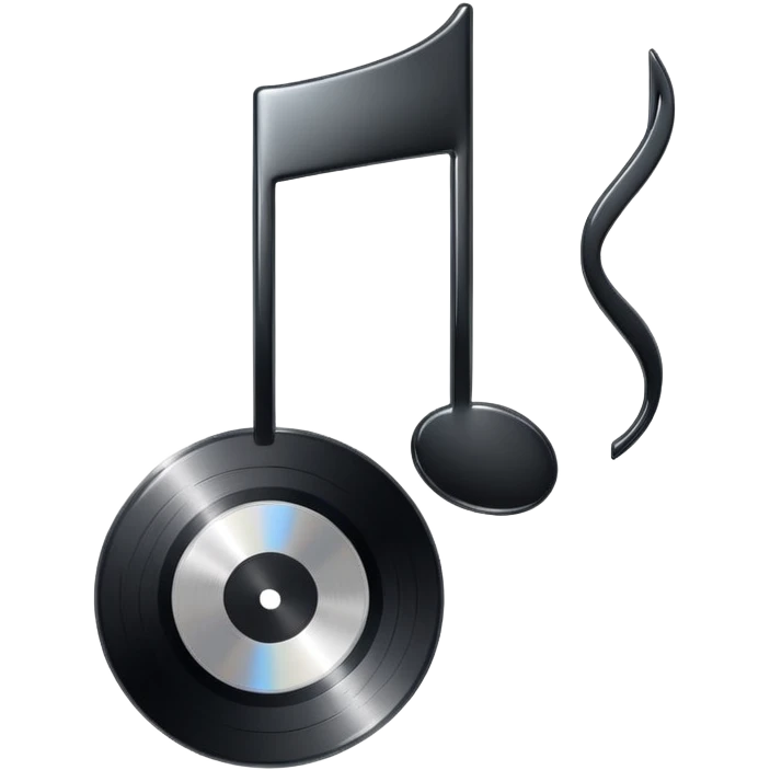 music note with a music disc emoji