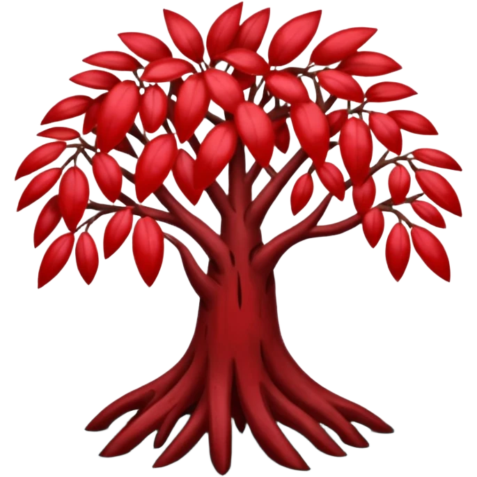 cut red mangrove and cut roots emoji