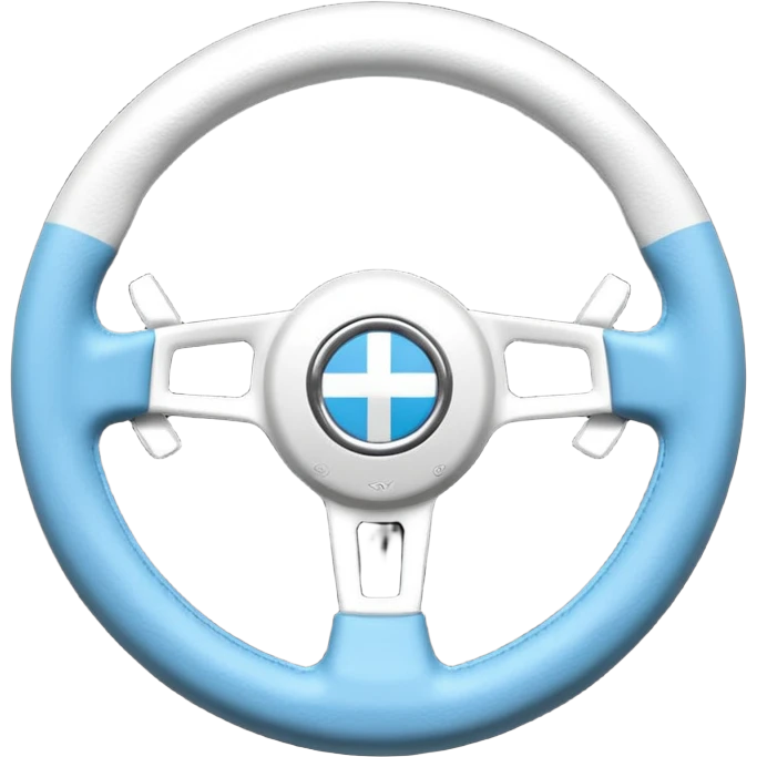 steering wheel with transgender pride flag colors with bdsm implification emoji