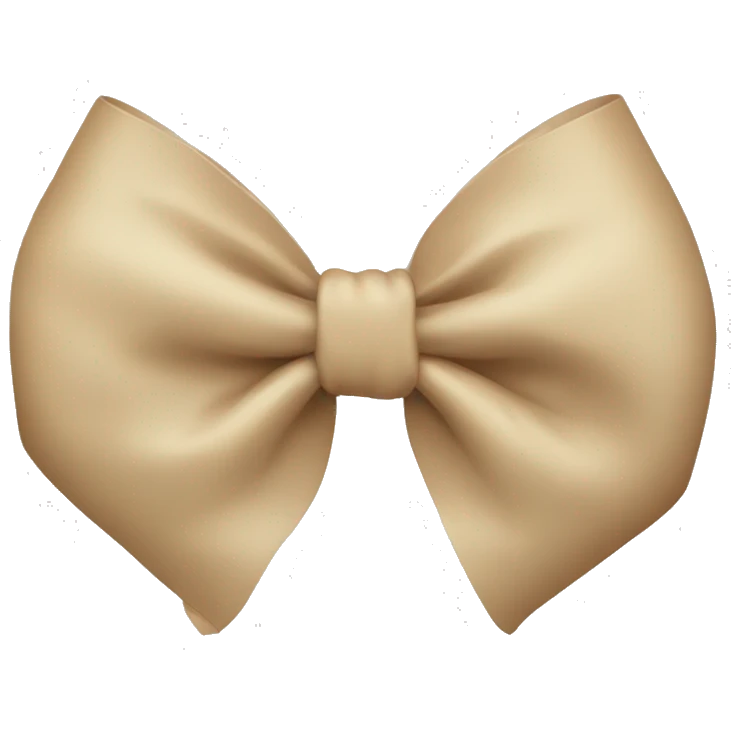 beige bow emoji