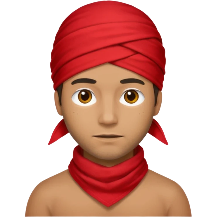 man with wearing red bandana emoji