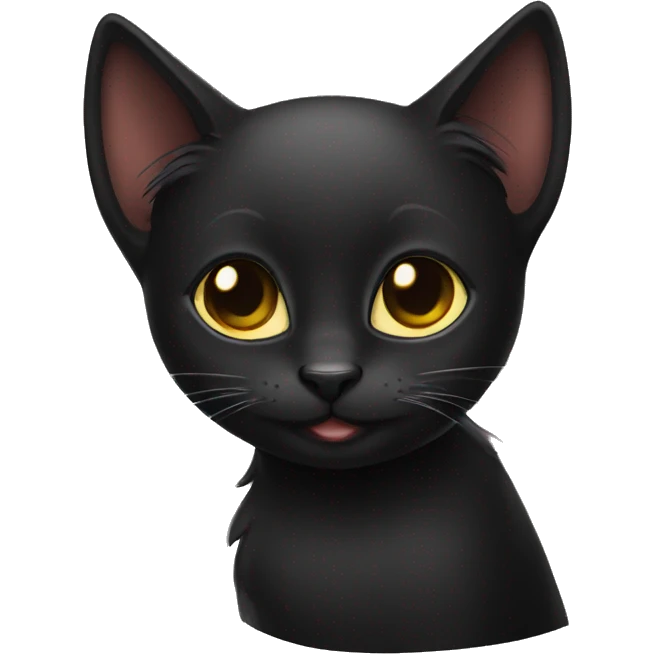 Black cat love emoji