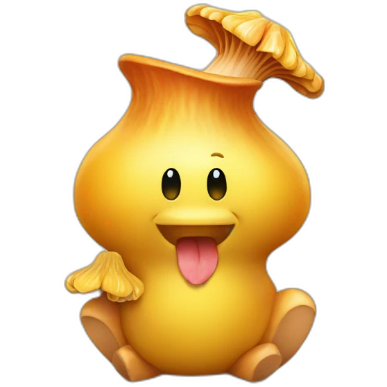 Chanterelle holds a piggy bank emoji