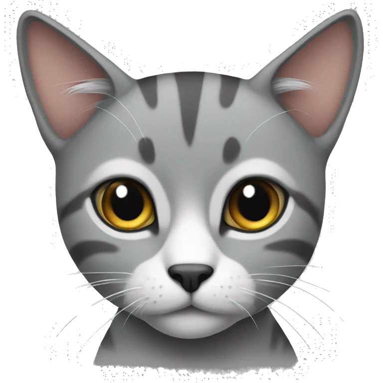 Cat gray emoji