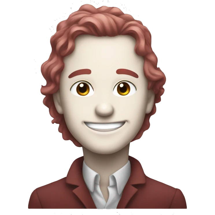 drawing of smiling face red silhouette red john the red emoji