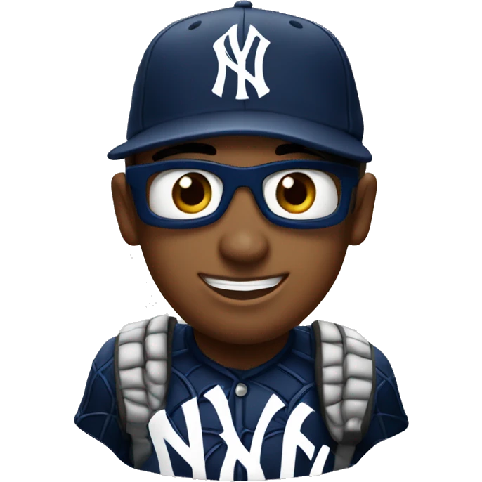 Spiderman wearing a new york yankee hat emoji