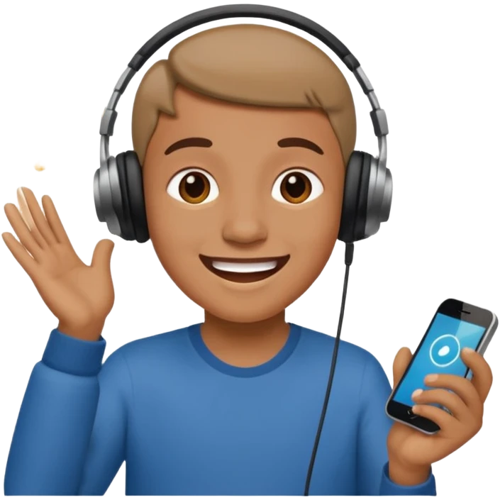 Escuchar música emoji