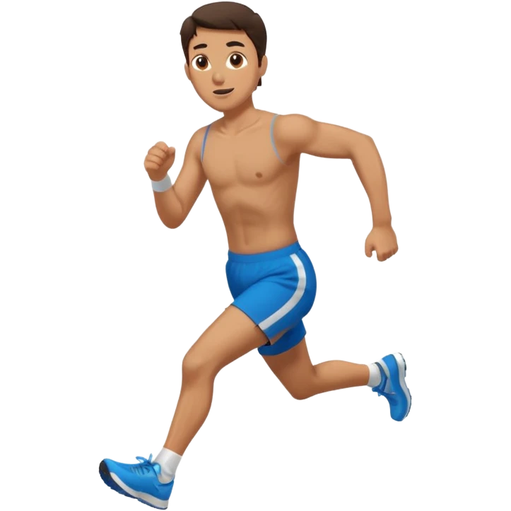 brunette man runs emoji