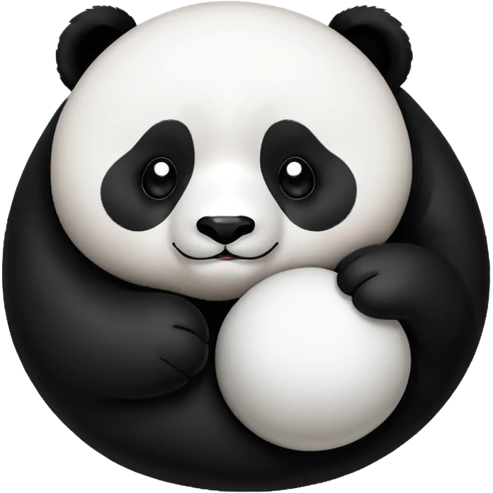 ying yang with panda emoji