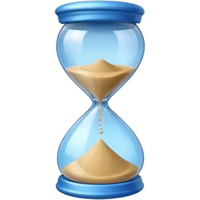 blue hourglass emoji