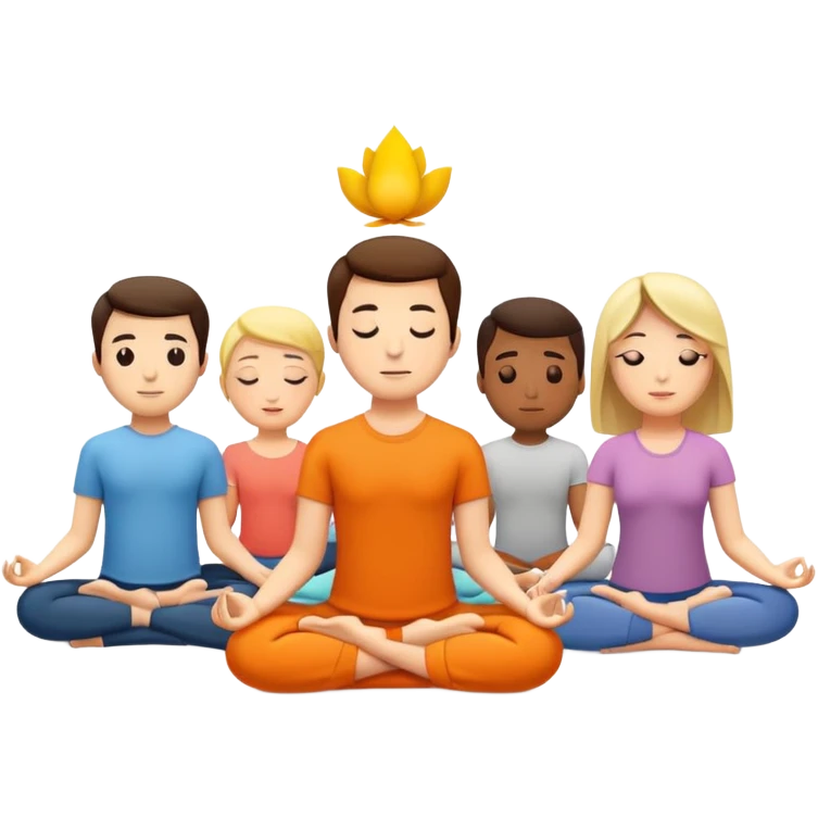 friends meditation  emoji