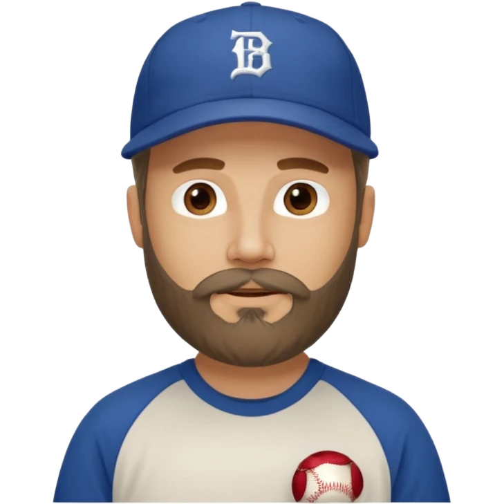 40 year old white man beard and baseball hat emoji