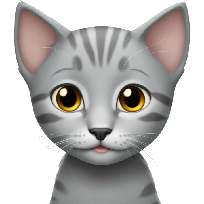 Grey kitten emoji