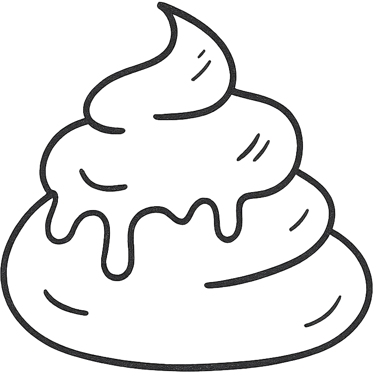 poop with pink icing emoji