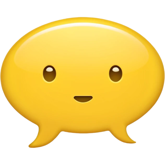 empty yellow speech bubble, no text, no face, nothing inside emoji