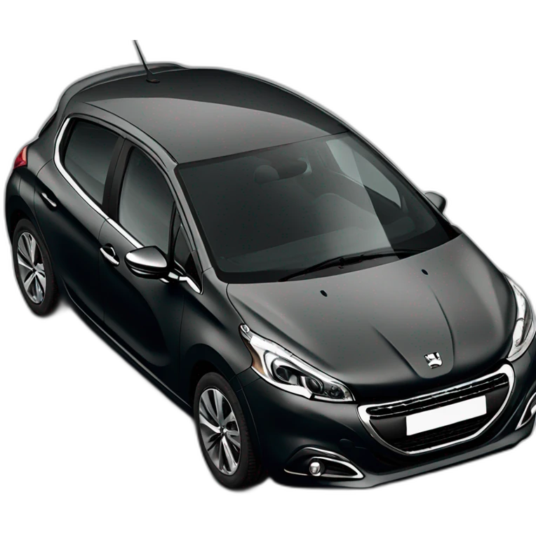 Black Peugeot 208 emoji