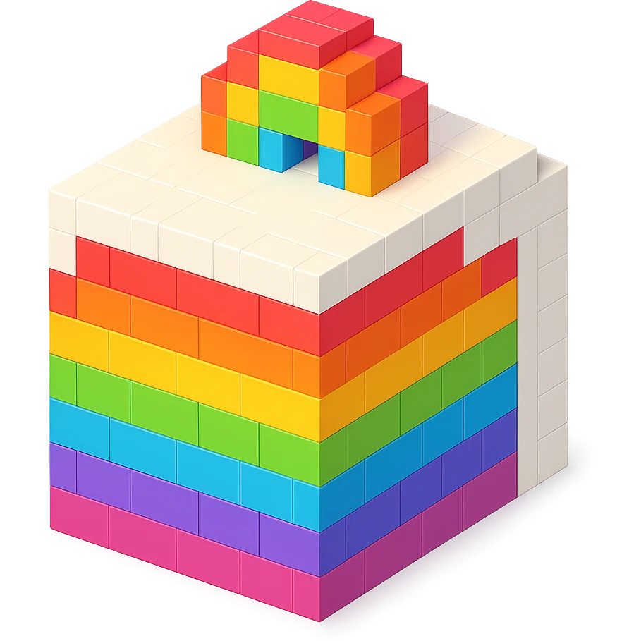 Rainbow cake emoji