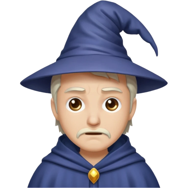 Male, mysterious wizard, 8 emojis, sad, happy, angry, confused, love, crying, neutral, random, no background emoji