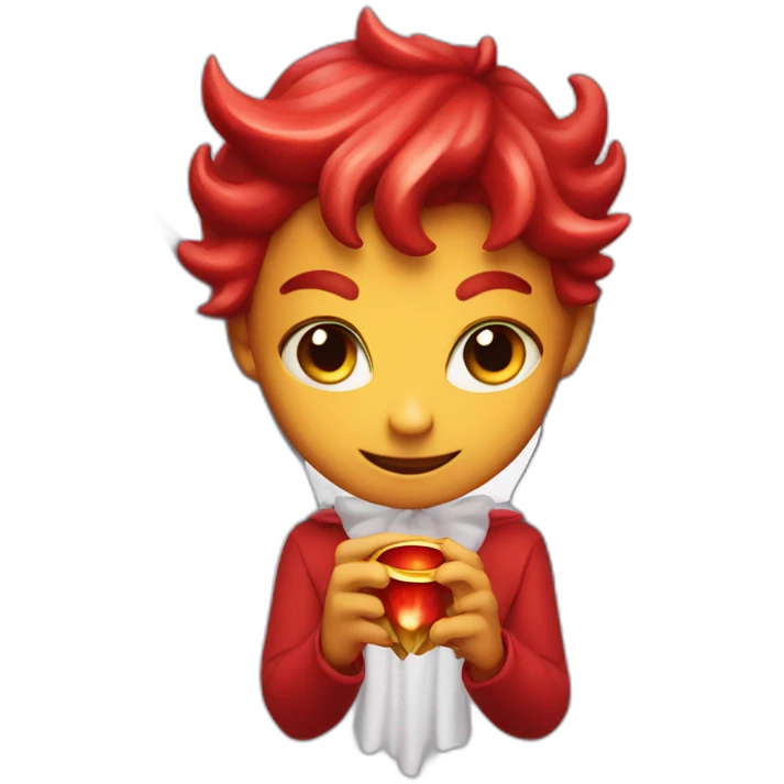 Devil with angel ring emoji