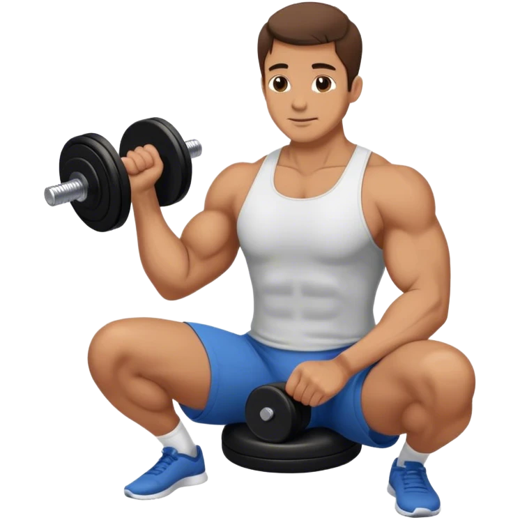 man seated weighted wrist curl emoji