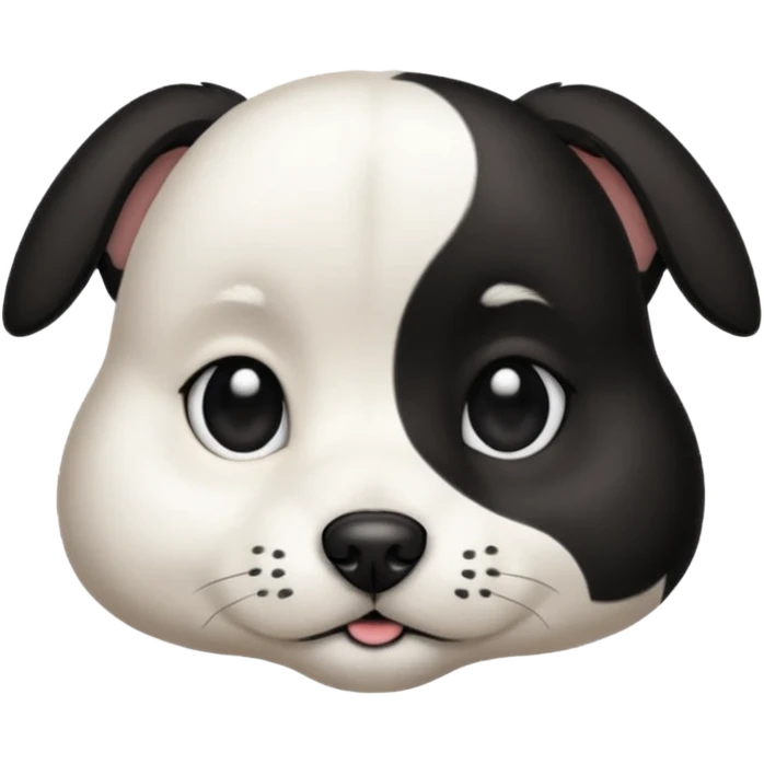 A dog female black and a little white emoji