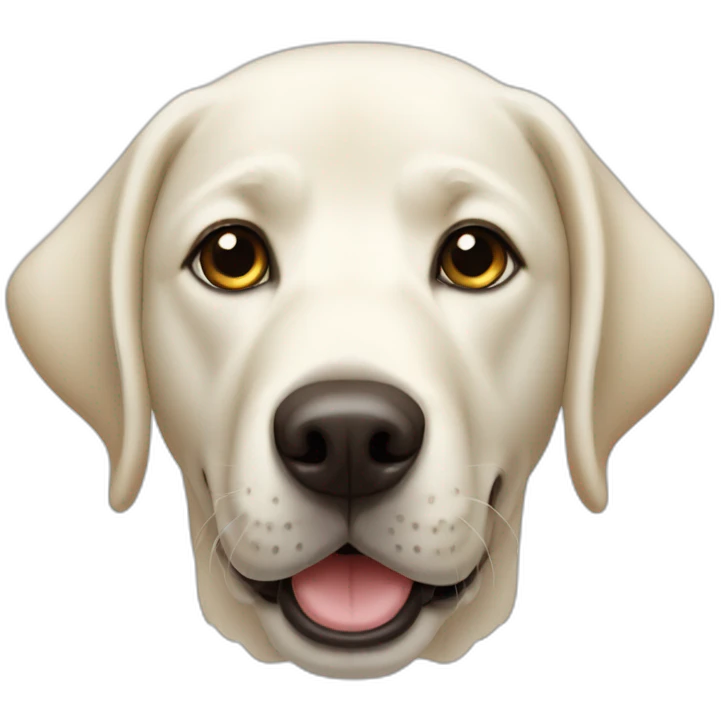White Labrador dog face emoji