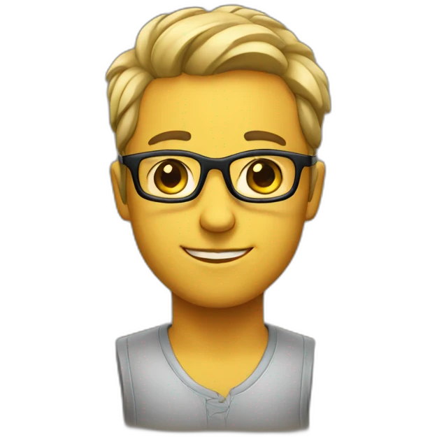 Wearing a glass emoji
