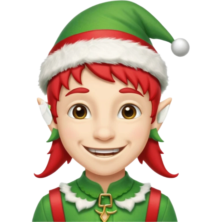 duende navideño con ortodoncia emoji