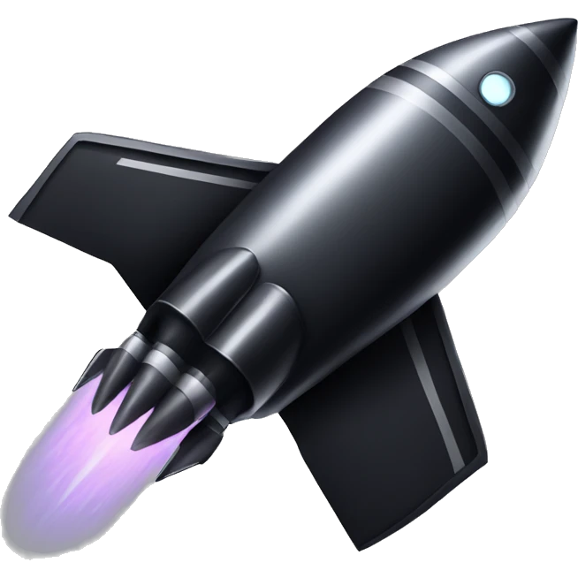 Big black rocket ship emoji
