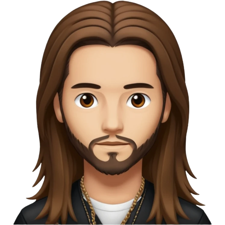 Tom Kaulitz with brown long hair  emoji
