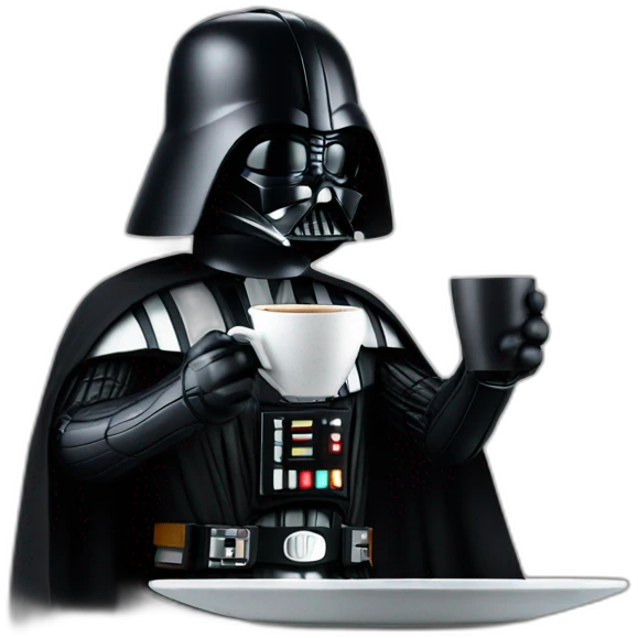 darth vader having coffee emoji
