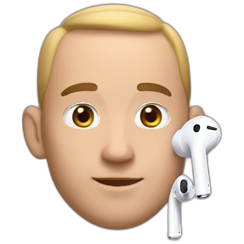airpods max with harts emoji