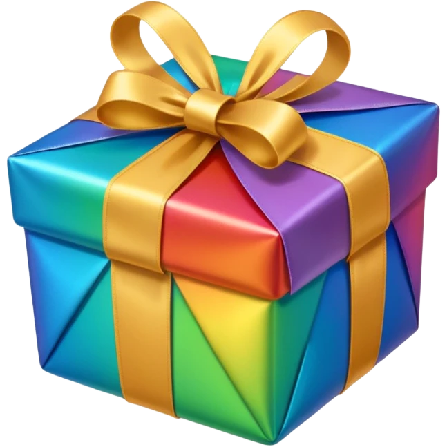 smooth rainbow gift emoji