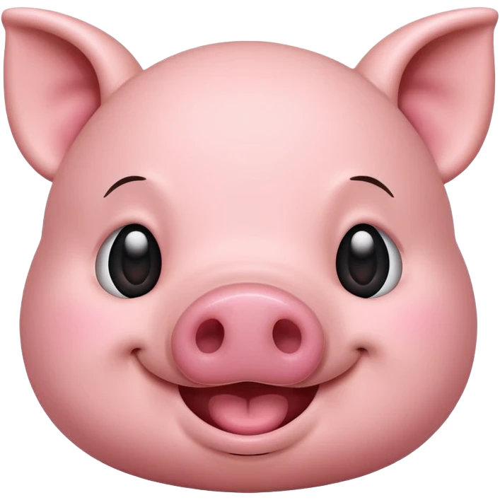 Cute happy pig emoji