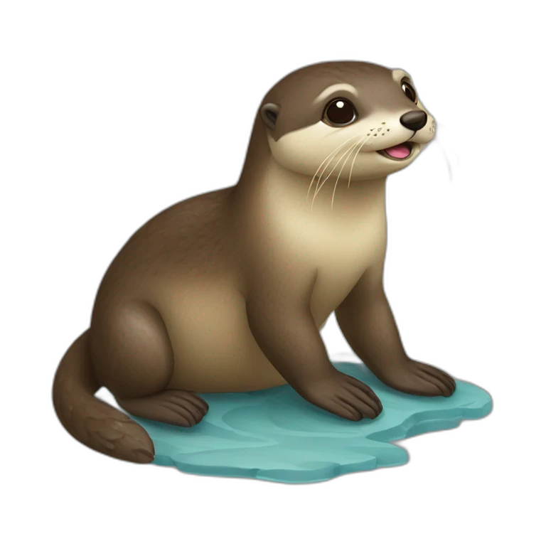 loutre sur tortu emoji