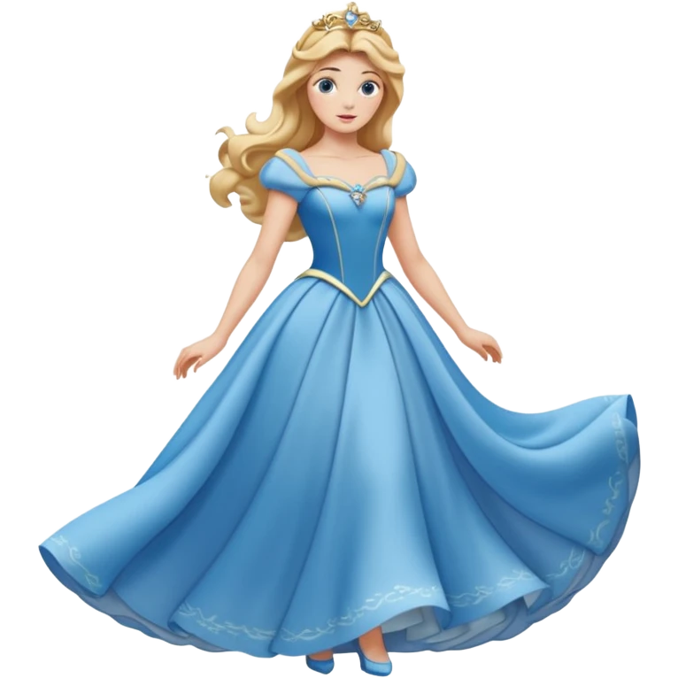 princess aurora light blue dress emoji