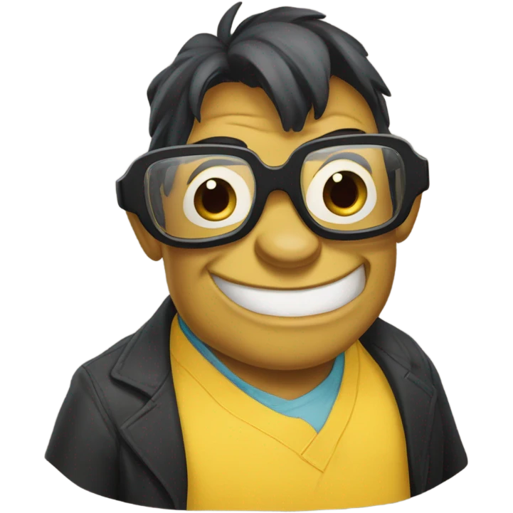 Yellow Reuben from lilo and stitch wearing black glasses  emoji