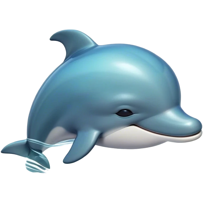 Meme-Worthy Cute Sleeping Bottlenose Dolphin Portrait Emoji, Head resting peacefully with a contented smile, showcasing a shiny, glossy body with eyes gently closed in serene slumber and a graceful, streamlined form, Simplified yet adorably endearing features, highly detailed, glowing with a soft, drowsy aquatic light, high shine, relaxed and utterly lovable, stylized with an air of playful laziness, soft glowing outline, capturing the essence of a sleeping dolphin that feels destined to become the next viral icon of adorable rest! emoji