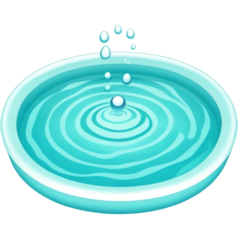 Glowing pool emoji