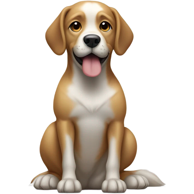 Dog taking a crap emoji