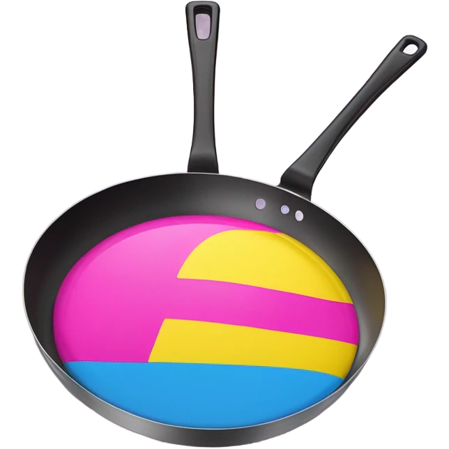 Pansexual flag with frying pan emoji