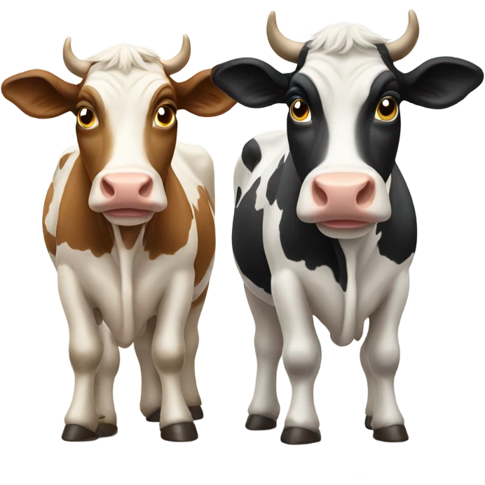 Two cows emoji