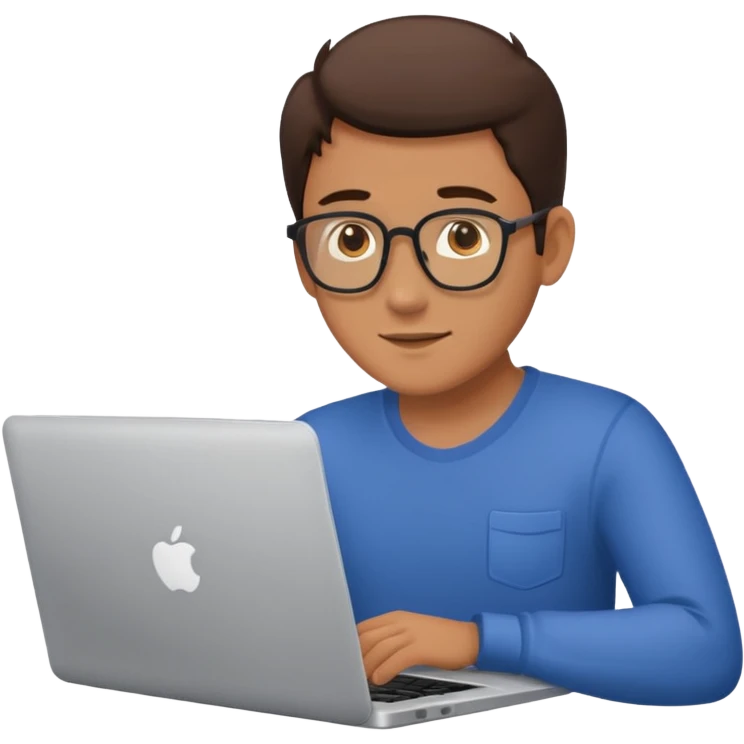 man work to laptop emoji