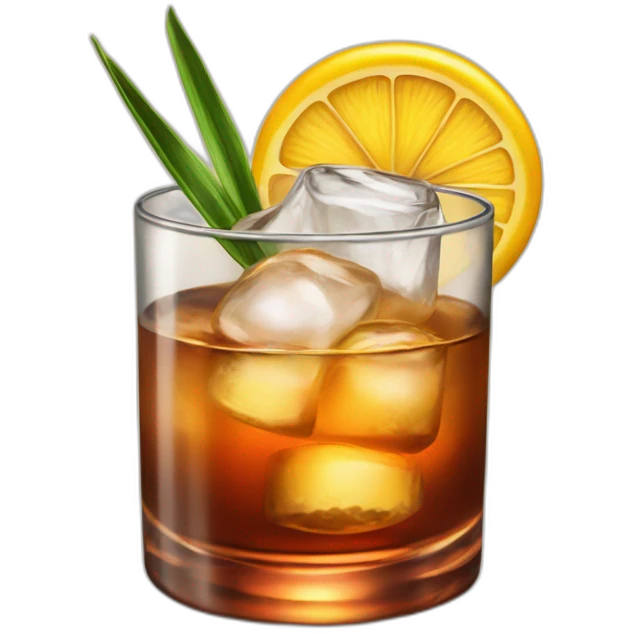 an old fashioned cocktail emoji