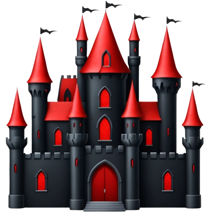 Dark Vampire Castle with the colors red and black emoji