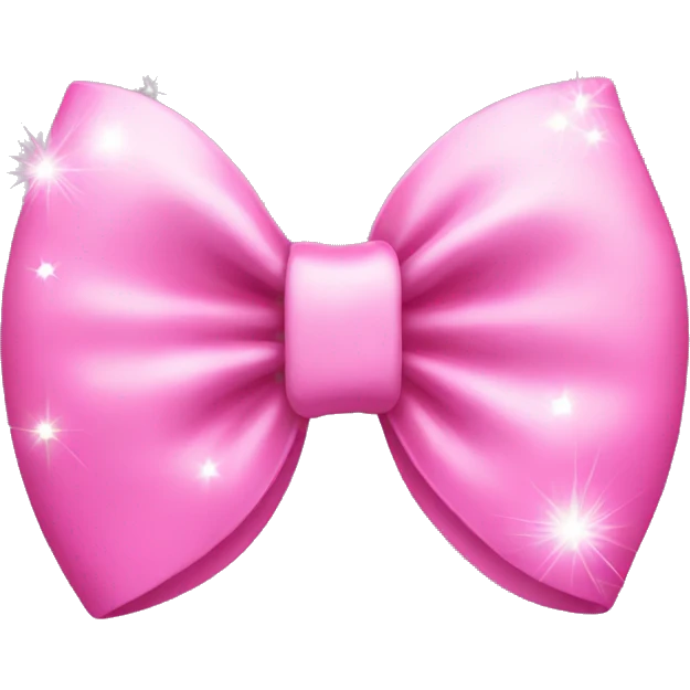 Pink bow with sparkles  emoji