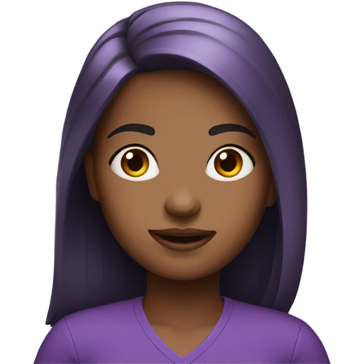 Girl in purple tops emoji