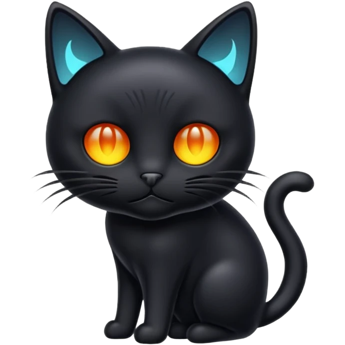 Ghost Black cat  emoji